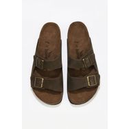 Bueno Shoes 05WT100 Haki Nubuk Deri Kadın Düz Terlik
