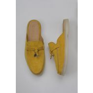 Bueno Shoes 05WT103 Sarı Süet Kadın Düz Terlik