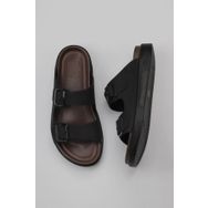 Bueno Shoes 11T23348 Siyah Nubuk Deri Erkek Düz Terlik