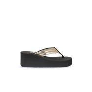 Bueno Shoes 26WT190664 Altın Soft Mat Ayna Dolgu Topuklu Kadın Terlik