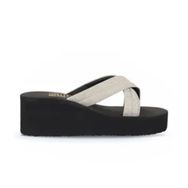 Bueno Shoes 26WT230064 Altın Kum Simli Dolgu Topuklu Kadın Terlik