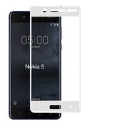 Bufalo Nokia 5 Kavisli 3D Cam Beyaz Ekran Koruyucu