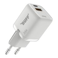 Buff BL64-1UC Beyaz 33W Hızlı Şarj Cihazı Dual QC3.0 Type-C Şarj Adaptörü