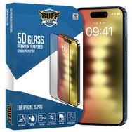 Buff iPhone 15 Pro 5D Glass Şeffaf Ekran Koruyucu