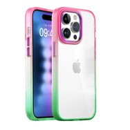 Buff iPhone 15 Pro Max Air Bumper Pembe Rainbow Kılıf