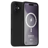 Buff iPhone 16 Plus Magsafe Rubber Fit Silikon Siyah Kılıf