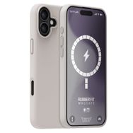 Buff iPhone 16 Plus MagSafe Rubber Fit Silikon Taş Grisi Kılıf