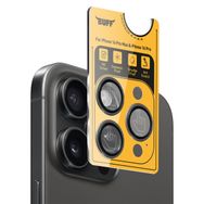 Buff iPhone 16 Pro Max / iPhone 16 Pro Titanyum Siyah Lens Koruyucu