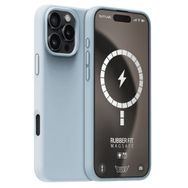 Buff iPhone 16 Pro Max MagSafe Rubber Fit Silikon Açık Mavi Kılıf