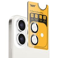 Buff iPhone 16/16 Plus Gümüş Metal Kamera Lens Koruyucu