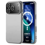 Buff iPhone 17 Pro Max Magsafe Rubber Fit Gri Silikon Kılıf