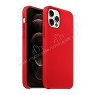 Buff Rubber Fit iPhone 12 Pro Max 6.7 inç Kırmızı Silikon Kılıf