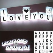 Buffer 10'lu Lightbox Işıklı Harf Mesaj Panosu Dekoratif Harf Işık Zinciri