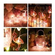 Buffer 10'lu Pilli Flamingo Dekoratif Işık Zinciri 1,5 mt Led Aydınlatma