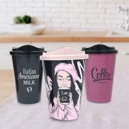 Buffer 3 Adet Kahve Bardağı Seti Dekoratif Plastik Kahve Muhafaza Bardağı