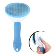 Buffer AT87YT0087M Kedi Köpek Tüy Toplayıcı Kendini Temizleyebilen Ergonomik Saplı Evcil Mavi Hayvan Tarağı