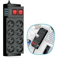 Buffer AY21YT3668 Isıya Dayanıklı Termal Akım Korumalı 2 mt 16A 4000W 8'li Priz ve 3 Usbli Uzatma Kablosu