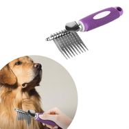 Buffer Düğüm Açıcı Pet Fırçası Emniyetli Uzun ve Çelik Dişli Kedi Köpek Tüy Kıtık Açma Tarağı