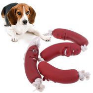 Buffer Köpekler İçin Sevimli Eğitici Eğlenceli Düğümlü Sosis 4'lü 48 cm Oyuncak