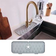 Buffer Lavabo İçin Silikon Esnek Mat Musluk Sapı Damlama Tutucu Raf Mutfak Tezgahı Sıçrama Koruma