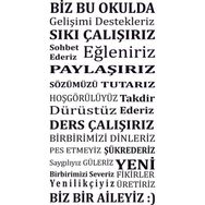 Bugico Okul Kuralları 100x153 cm Duvar Sticker