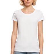 Build Your Brand Basic Tee Kısa Kollu Yuvarlak Yaka Beyaz Kadın T-shirt