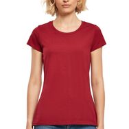 Build Your Brand Basic Tee Kısa Kollu Yuvarlak Yaka Burgundy Kadın T-shirt