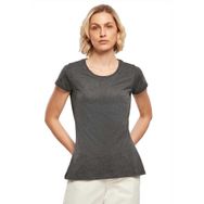 Build Your Brand Basic Tee Kısa Kollu Yuvarlak Yaka Kömür Kadın T-shirt