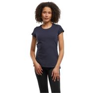 Build Your Brand Basic Tee Kısa Kollu Yuvarlak Yaka Lacivert Kadın T-shirt