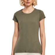 Build Your Brand Basic Tee Kısa Kollu Yuvarlak Yaka Zeytin Kadın T-shirt