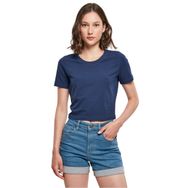 Build Your Brand Cropped Tee Lacivert Kadın T-shirt