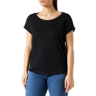 Build Your Brand Ladies Long Slub Tee Siyah Kadın T-shirt