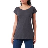Build Your Brand Ladies Wide Neck Tee Kömür Kadın T-shirt