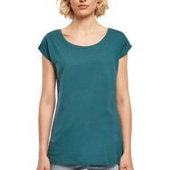 Build Your Brand Ladies Wide Neck Tee Teal Kadın T-shirt