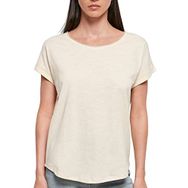Build Your Brand Long Slub Tee Beyaz Kadın T-shirt