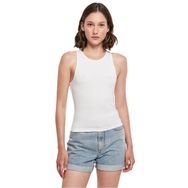 Build Your Brand Racer Back Top Askılı Beyaz Kadın T-Shirt