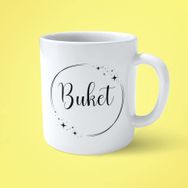 Buket Yıldızlı Çerçeveli Yazılı Baskılı Kupa