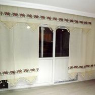 Buldan 215x150 El İşi Dantelli Kanaviçe Perde