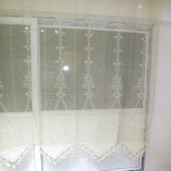 Buldan El İşi Dantelli Naturel Makrome Palmiye Desen 190x300 cm Tül Perde