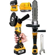 Bulldozer Predator 36V Büyük Boy Şarjlı Testere+ Çift Akülü Taşlama Makinesi