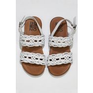 Buneo Shoes 01WU4252 Beyaz Deri Kadın Sandalet