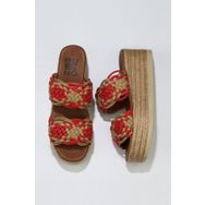 Buneo Shoes 01WU6110 Kırmızı Deri Kadın Sandalet