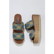 Buneo Shoes 01WU6110 Mavi Deri Kadın Sandalet
