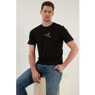 Buratti 5902623 Siyah Bisiklet Yaka Regular Erkek T-shirt