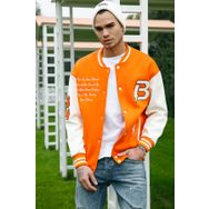 Buratti 628MNH171 Oversize Kolej Yaka Cepli Bomber Orange Erkek Ceket