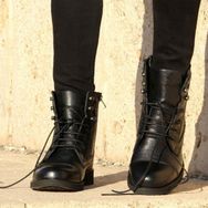 Burç 7016 Siyah Deri Erkek Bot