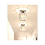 Burenze Modern Crystal Lüks Kristal Taşlı Plafonyer Tavan Avize Gümüş Krom