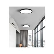 Burenze Modern Tavana Sıfır Led Avize Buz Beyazı Işık Salon Mutfak Oturma Odası Avize Siyah Metal Kasa