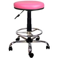 Bürocci 2999T0120 Pembe Metal Ayaklı Yüksek Tabure