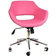 Bürocci Viva Pembe Metal Ayaklı Çalışma Koltuğu